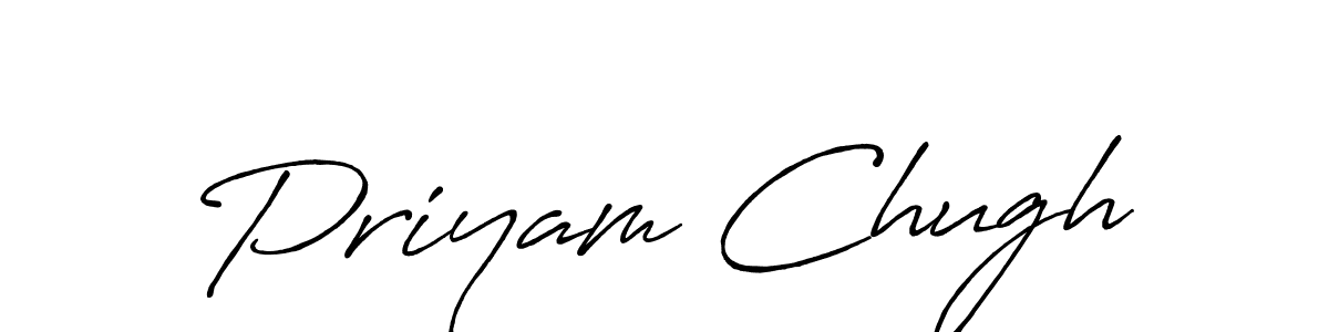 How to Draw Priyam Chugh signature style? Antro_Vectra_Bolder is a latest design signature styles for name Priyam Chugh. Priyam Chugh signature style 7 images and pictures png