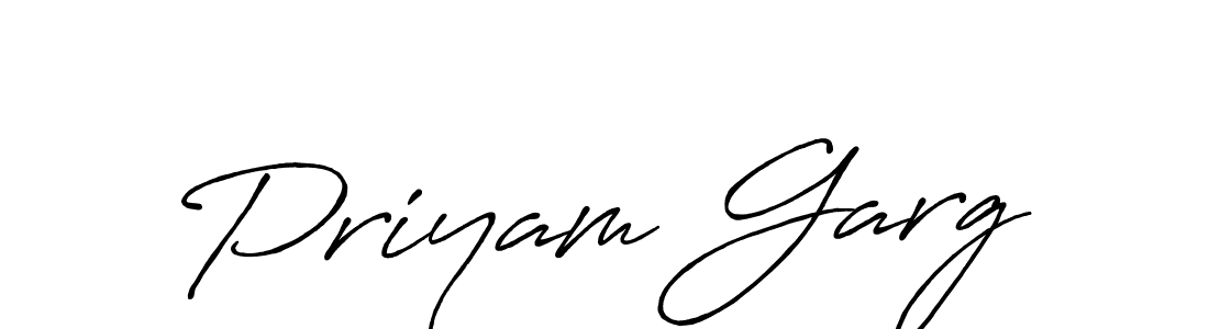 Use a signature maker to create a handwritten signature online. With this signature software, you can design (Antro_Vectra_Bolder) your own signature for name Priyam Garg. Priyam Garg signature style 7 images and pictures png