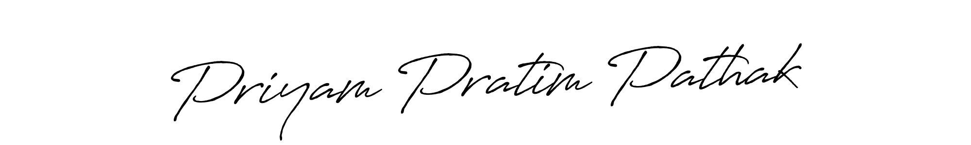 How to make Priyam Pratim Pathak signature? Antro_Vectra_Bolder is a professional autograph style. Create handwritten signature for Priyam Pratim Pathak name. Priyam Pratim Pathak signature style 7 images and pictures png