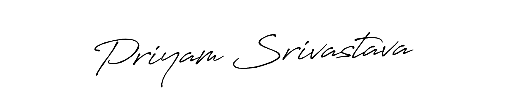 Also we have Priyam Srivastava name is the best signature style. Create professional handwritten signature collection using Antro_Vectra_Bolder autograph style. Priyam Srivastava signature style 7 images and pictures png