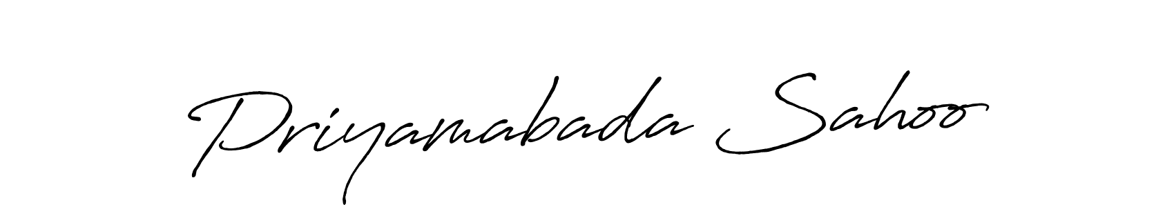 Use a signature maker to create a handwritten signature online. With this signature software, you can design (Antro_Vectra_Bolder) your own signature for name Priyamabada Sahoo. Priyamabada Sahoo signature style 7 images and pictures png