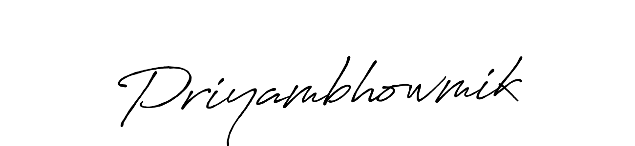 Also we have Priyambhowmik name is the best signature style. Create professional handwritten signature collection using Antro_Vectra_Bolder autograph style. Priyambhowmik signature style 7 images and pictures png