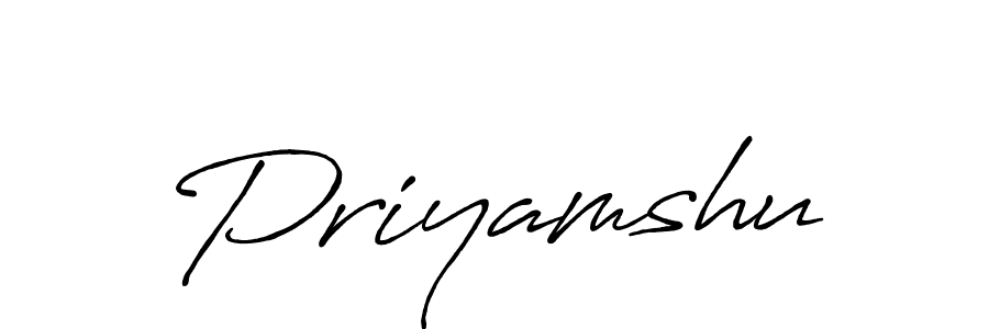 Design your own signature with our free online signature maker. With this signature software, you can create a handwritten (Antro_Vectra_Bolder) signature for name Priyamshu. Priyamshu signature style 7 images and pictures png