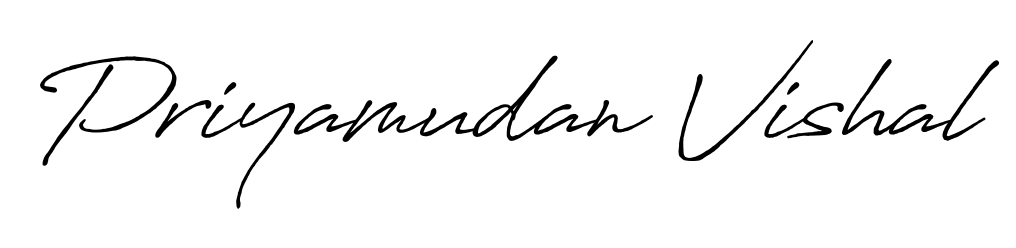 Enhance your business communications with Priyamudan Vishal signature in Antro_Vectra_Bolder lettering. Clean, modern, and universally compatible. Priyamudan Vishal signature style 7 images and pictures png