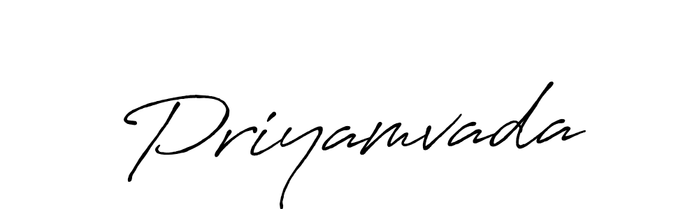Make a beautiful signature design for name Priyamvada. With this signature (Antro_Vectra_Bolder) style, you can create a handwritten signature for free. Priyamvada signature style 7 images and pictures png