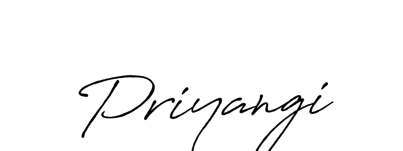 How to make Priyangi signature? Antro_Vectra_Bolder is a professional autograph style. Create handwritten signature for Priyangi name. Priyangi signature style 7 images and pictures png