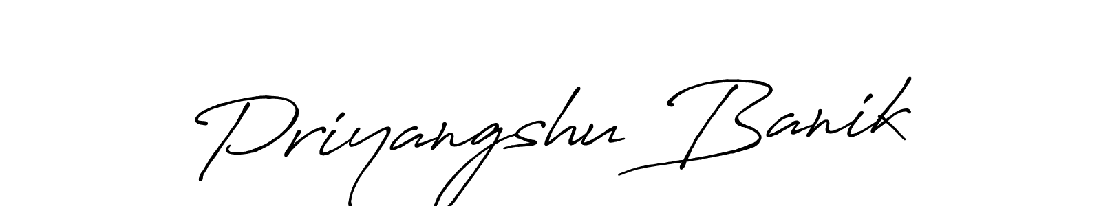 Make a beautiful signature design for name Priyangshu Banik. With this signature (Antro_Vectra_Bolder) style, you can create a handwritten signature for free. Priyangshu Banik signature style 7 images and pictures png