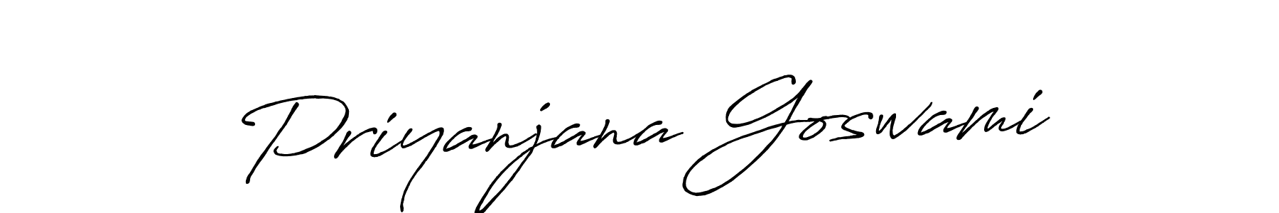 Make a beautiful signature design for name Priyanjana Goswami. With this signature (Antro_Vectra_Bolder) style, you can create a handwritten signature for free. Priyanjana Goswami signature style 7 images and pictures png