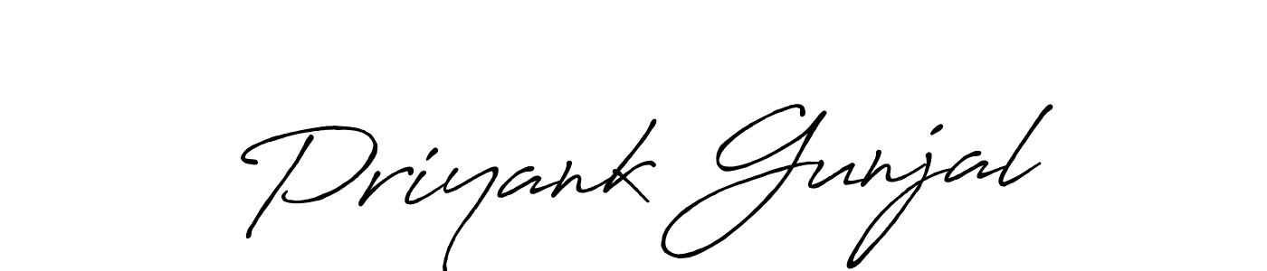 Make a beautiful signature design for name Priyank Gunjal. Use this online signature maker to create a handwritten signature for free. Priyank Gunjal signature style 7 images and pictures png