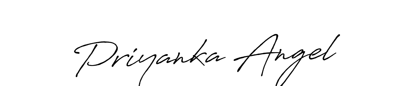 Design your own signature with our free online signature maker. With this signature software, you can create a handwritten (Antro_Vectra_Bolder) signature for name Priyanka Angel. Priyanka Angel signature style 7 images and pictures png