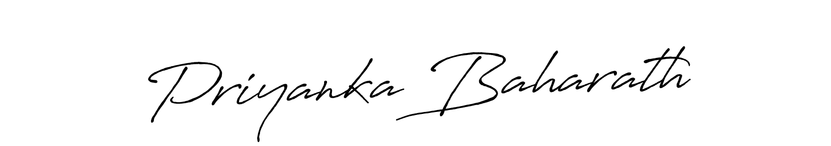 Priyanka Baharath stylish signature style. Best Handwritten Sign (Antro_Vectra_Bolder) for my name. Handwritten Signature Collection Ideas for my name Priyanka Baharath. Priyanka Baharath signature style 7 images and pictures png