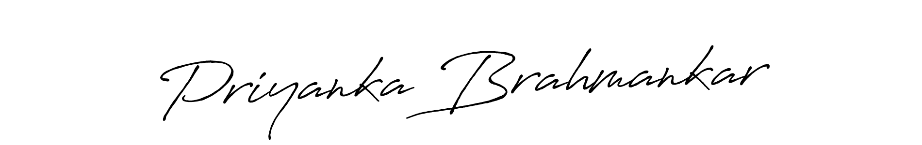 Design your own signature with our free online signature maker. With this signature software, you can create a handwritten (Antro_Vectra_Bolder) signature for name Priyanka Brahmankar. Priyanka Brahmankar signature style 7 images and pictures png