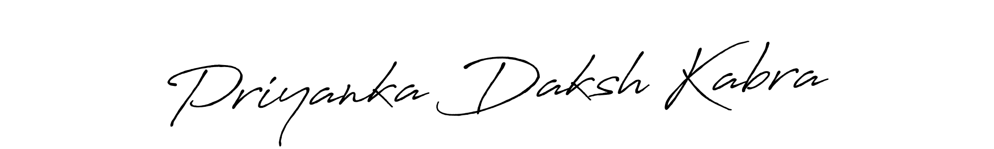 Also we have Priyanka Daksh Kabra name is the best signature style. Create professional handwritten signature collection using Antro_Vectra_Bolder autograph style. Priyanka Daksh Kabra signature style 7 images and pictures png