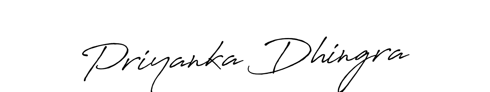 You should practise on your own different ways (Antro_Vectra_Bolder) to write your name (Priyanka Dhingra) in signature. don't let someone else do it for you. Priyanka Dhingra signature style 7 images and pictures png