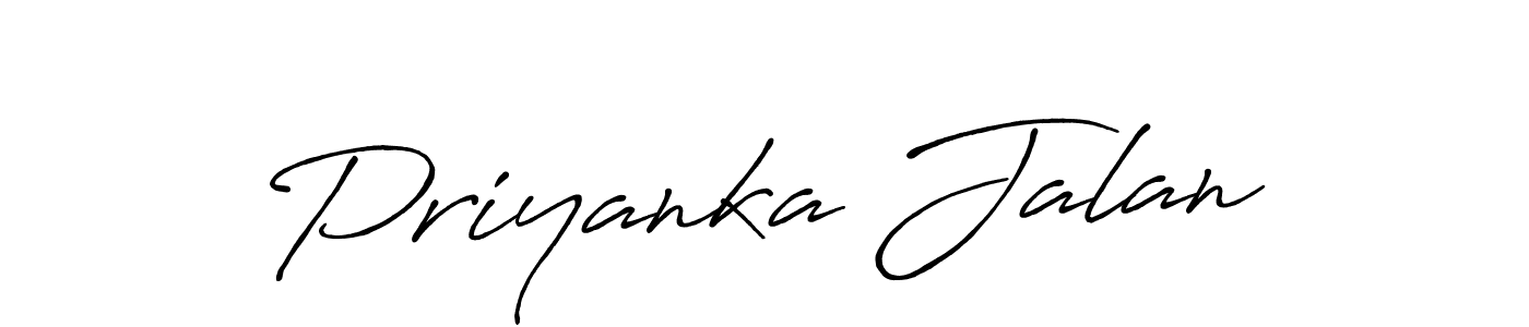 Make a beautiful signature design for name Priyanka Jalan. With this signature (Antro_Vectra_Bolder) style, you can create a handwritten signature for free. Priyanka Jalan signature style 7 images and pictures png