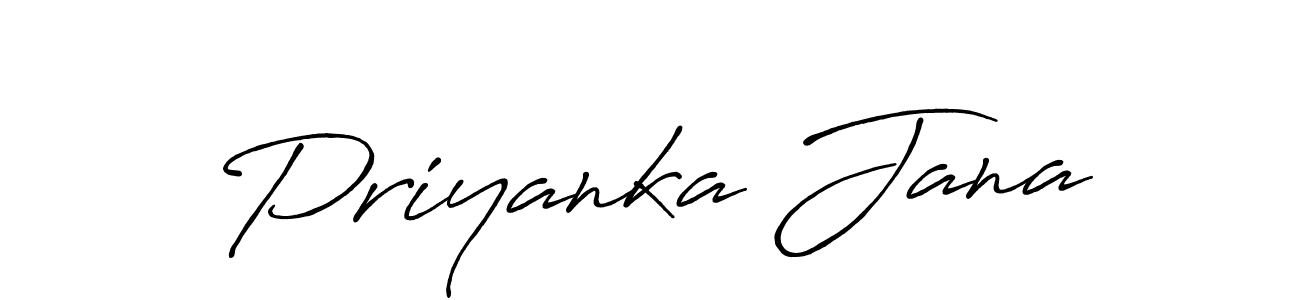 Make a beautiful signature design for name Priyanka Jana. With this signature (Antro_Vectra_Bolder) style, you can create a handwritten signature for free. Priyanka Jana signature style 7 images and pictures png
