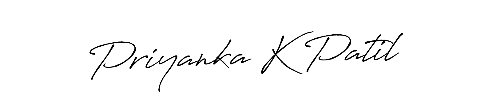 if you are searching for the best signature style for your name Priyanka K Patil. so please give up your signature search. here we have designed multiple signature styles  using Antro_Vectra_Bolder. Priyanka K Patil signature style 7 images and pictures png