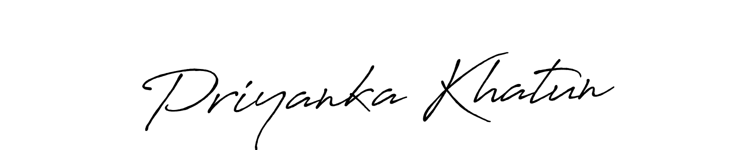 Priyanka Khatun stylish signature style. Best Handwritten Sign (Antro_Vectra_Bolder) for my name. Handwritten Signature Collection Ideas for my name Priyanka Khatun. Priyanka Khatun signature style 7 images and pictures png