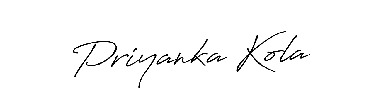 It looks lik you need a new signature style for name Priyanka Kola. Design unique handwritten (Antro_Vectra_Bolder) signature with our free signature maker in just a few clicks. Priyanka Kola signature style 7 images and pictures png