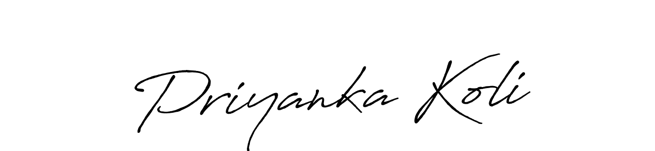 Antro_Vectra_Bolder is a professional signature style that is perfect for those who want to add a touch of class to their signature. It is also a great choice for those who want to make their signature more unique. Get Priyanka Koli name to fancy signature for free. Priyanka Koli signature style 7 images and pictures png