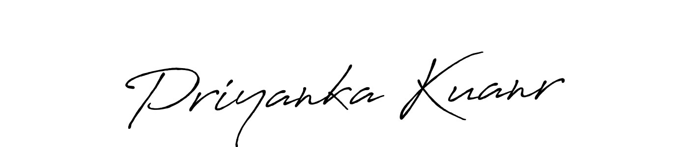 Create a beautiful signature design for name Priyanka Kuanr. With this signature (Antro_Vectra_Bolder) fonts, you can make a handwritten signature for free. Priyanka Kuanr signature style 7 images and pictures png