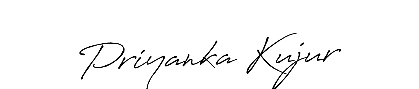 How to make Priyanka Kujur name signature. Use Antro_Vectra_Bolder style for creating short signs online. This is the latest handwritten sign. Priyanka Kujur signature style 7 images and pictures png