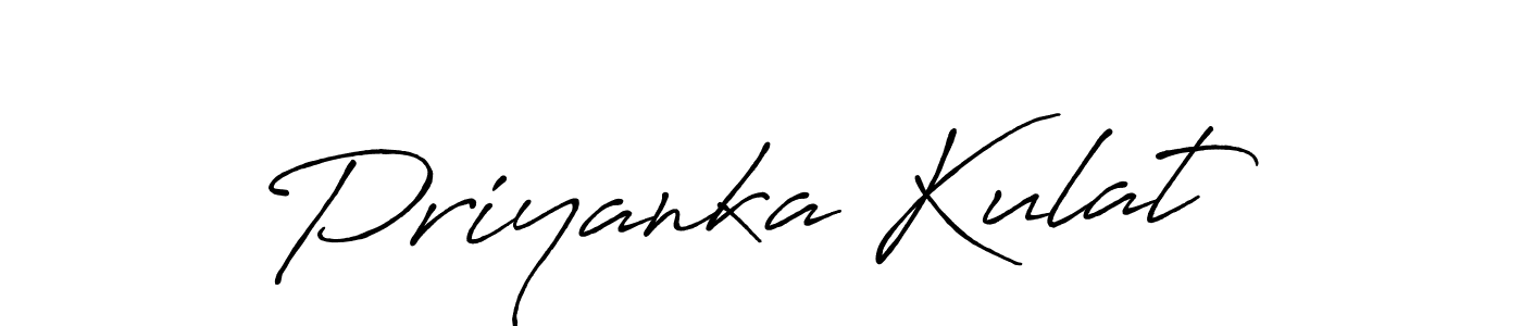 Use a signature maker to create a handwritten signature online. With this signature software, you can design (Antro_Vectra_Bolder) your own signature for name Priyanka Kulat. Priyanka Kulat signature style 7 images and pictures png