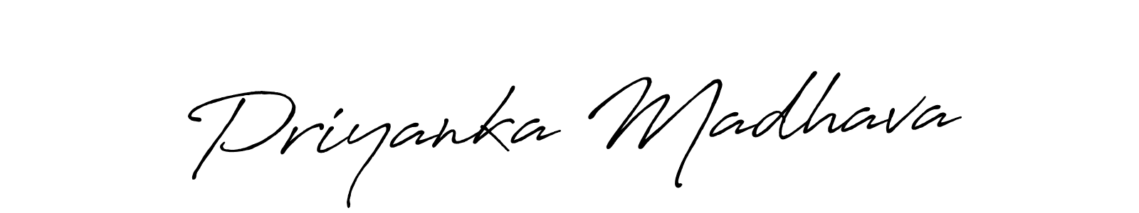It looks lik you need a new signature style for name Priyanka Madhava. Design unique handwritten (Antro_Vectra_Bolder) signature with our free signature maker in just a few clicks. Priyanka Madhava signature style 7 images and pictures png