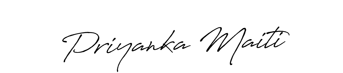 Priyanka Maiti stylish signature style. Best Handwritten Sign (Antro_Vectra_Bolder) for my name. Handwritten Signature Collection Ideas for my name Priyanka Maiti. Priyanka Maiti signature style 7 images and pictures png