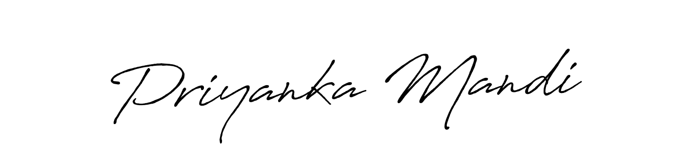 Also You can easily find your signature by using the search form. We will create Priyanka Mandi name handwritten signature images for you free of cost using Antro_Vectra_Bolder sign style. Priyanka Mandi signature style 7 images and pictures png