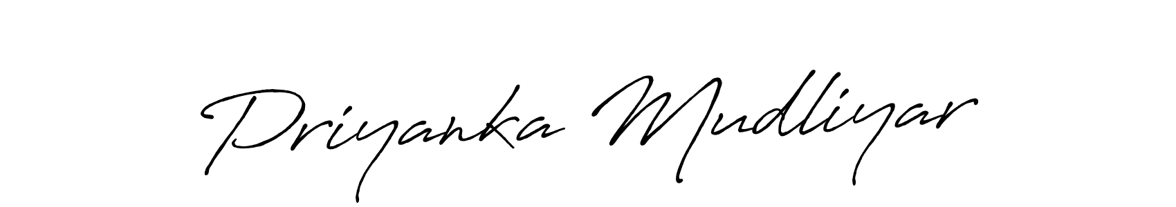 How to make Priyanka Mudliyar signature? Antro_Vectra_Bolder is a professional autograph style. Create handwritten signature for Priyanka Mudliyar name. Priyanka Mudliyar signature style 7 images and pictures png