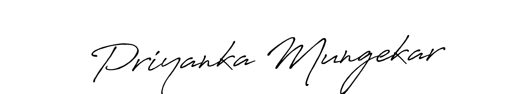 Priyanka Mungekar stylish signature style. Best Handwritten Sign (Antro_Vectra_Bolder) for my name. Handwritten Signature Collection Ideas for my name Priyanka Mungekar. Priyanka Mungekar signature style 7 images and pictures png