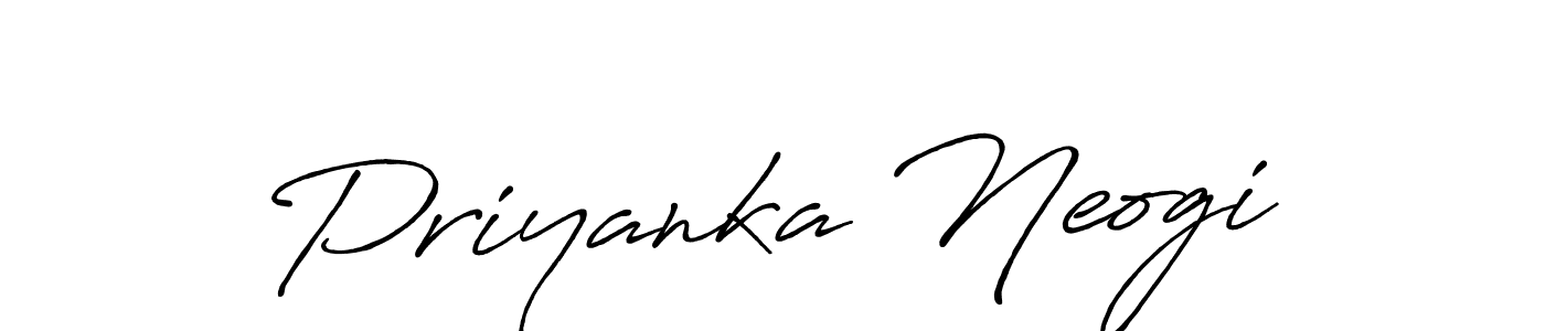 Design your own signature with our free online signature maker. With this signature software, you can create a handwritten (Antro_Vectra_Bolder) signature for name Priyanka Neogi. Priyanka Neogi signature style 7 images and pictures png