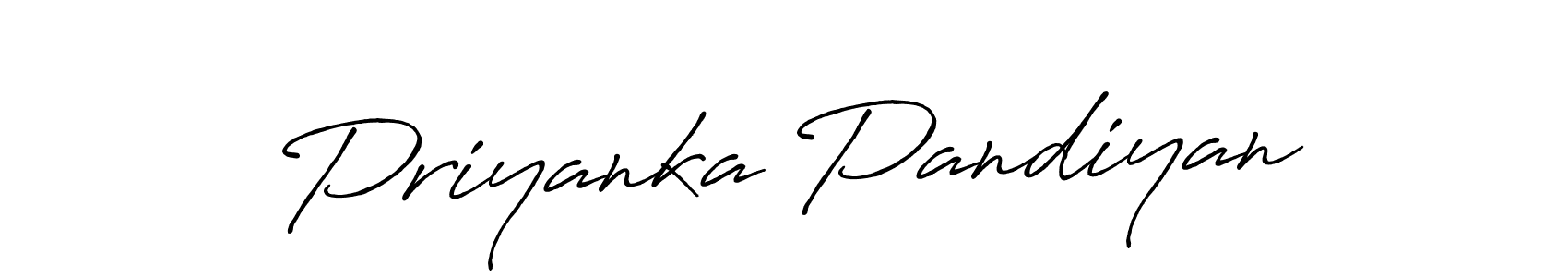 Priyanka Pandiyan stylish signature style. Best Handwritten Sign (Antro_Vectra_Bolder) for my name. Handwritten Signature Collection Ideas for my name Priyanka Pandiyan. Priyanka Pandiyan signature style 7 images and pictures png