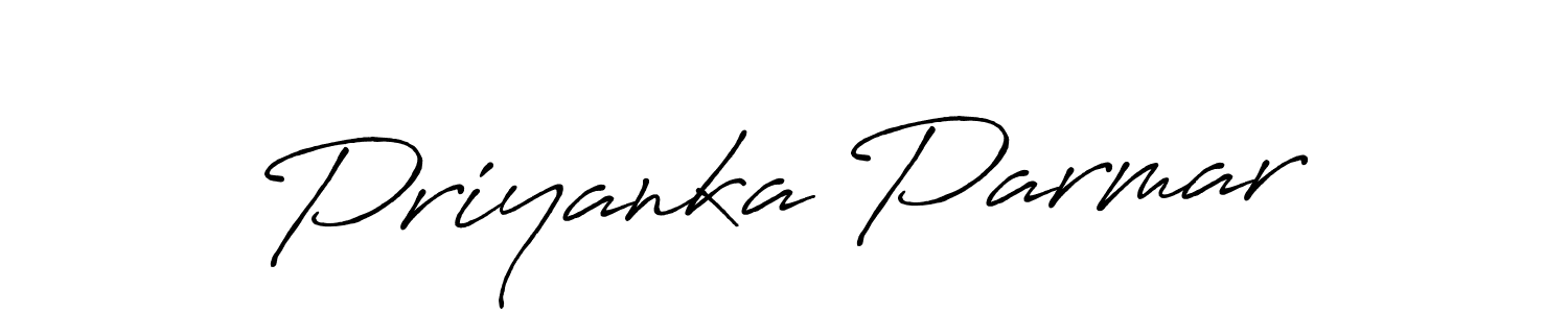 Also we have Priyanka Parmar name is the best signature style. Create professional handwritten signature collection using Antro_Vectra_Bolder autograph style. Priyanka Parmar signature style 7 images and pictures png