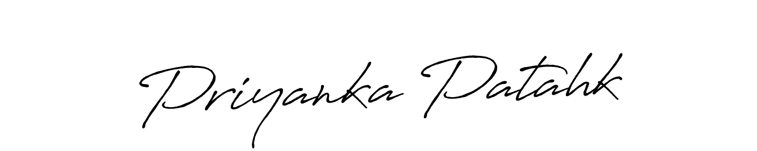 It looks lik you need a new signature style for name Priyanka Patahk. Design unique handwritten (Antro_Vectra_Bolder) signature with our free signature maker in just a few clicks. Priyanka Patahk signature style 7 images and pictures png