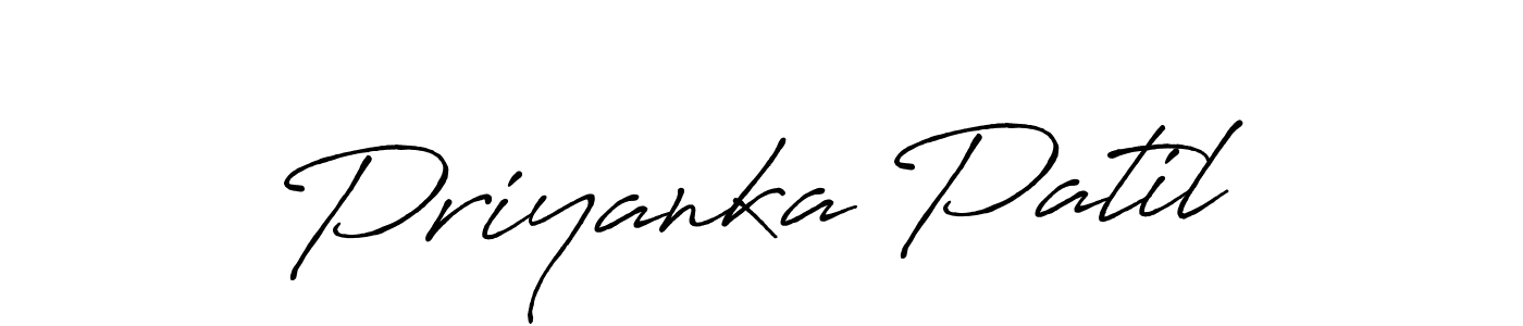 Use a signature maker to create a handwritten signature online. With this signature software, you can design (Antro_Vectra_Bolder) your own signature for name Priyanka Patil. Priyanka Patil signature style 7 images and pictures png