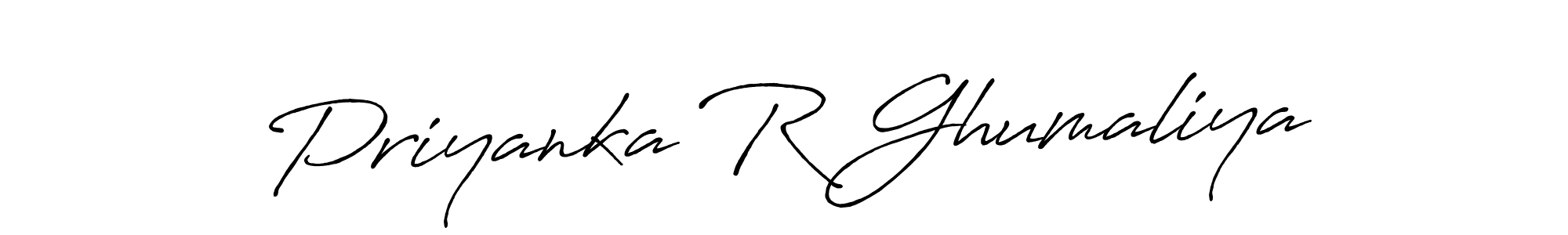Once you've used our free online signature maker to create your best signature Antro_Vectra_Bolder style, it's time to enjoy all of the benefits that Priyanka R Ghumaliya name signing documents. Priyanka R Ghumaliya signature style 7 images and pictures png