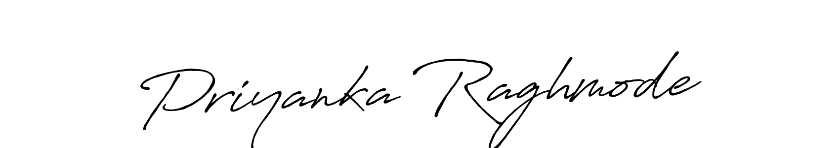 Make a beautiful signature design for name Priyanka Raghmode. With this signature (Antro_Vectra_Bolder) style, you can create a handwritten signature for free. Priyanka Raghmode signature style 7 images and pictures png