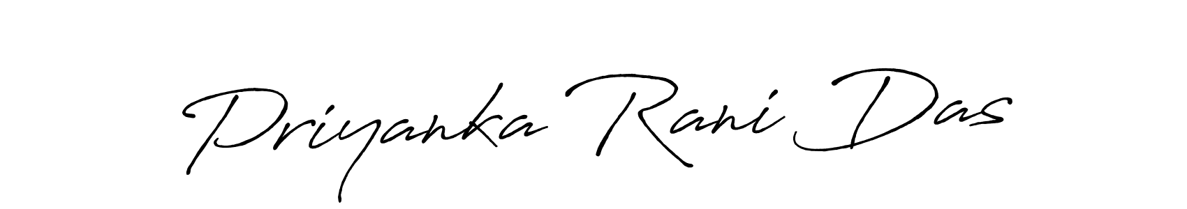 How to make Priyanka Rani Das name signature. Use Antro_Vectra_Bolder style for creating short signs online. This is the latest handwritten sign. Priyanka Rani Das signature style 7 images and pictures png