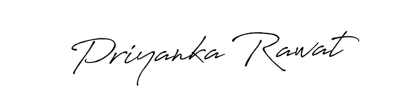 How to make Priyanka Rawat name signature. Use Antro_Vectra_Bolder style for creating short signs online. This is the latest handwritten sign. Priyanka Rawat signature style 7 images and pictures png