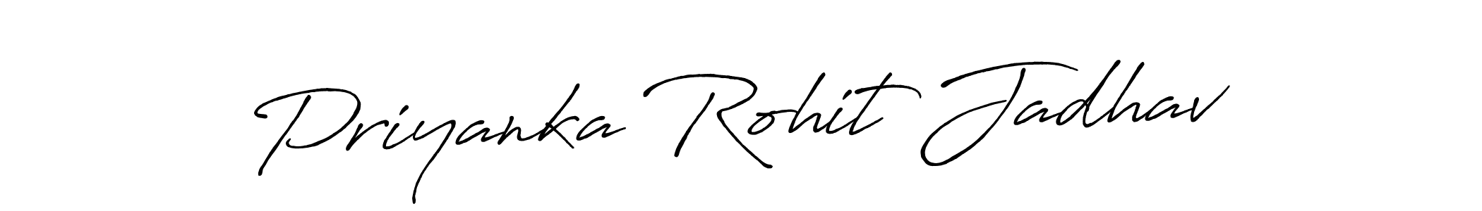 Use a signature maker to create a handwritten signature online. With this signature software, you can design (Antro_Vectra_Bolder) your own signature for name Priyanka Rohit Jadhav. Priyanka Rohit Jadhav signature style 7 images and pictures png
