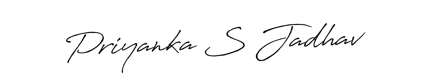 This is the best signature style for the Priyanka S Jadhav name. Also you like these signature font (Antro_Vectra_Bolder). Mix name signature. Priyanka S Jadhav signature style 7 images and pictures png