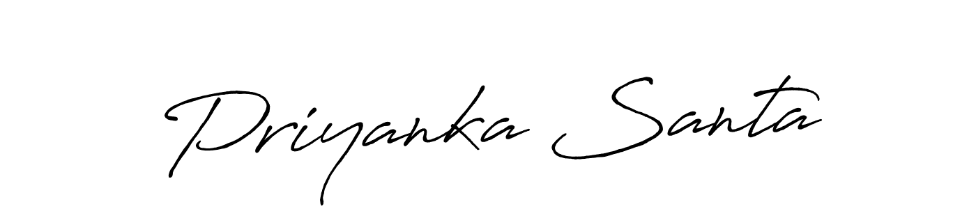 Also You can easily find your signature by using the search form. We will create Priyanka Santa name handwritten signature images for you free of cost using Antro_Vectra_Bolder sign style. Priyanka Santa signature style 7 images and pictures png