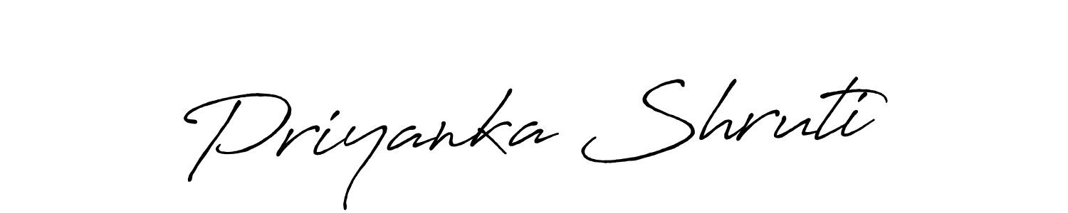 Make a beautiful signature design for name Priyanka Shruti. Use this online signature maker to create a handwritten signature for free. Priyanka Shruti signature style 7 images and pictures png