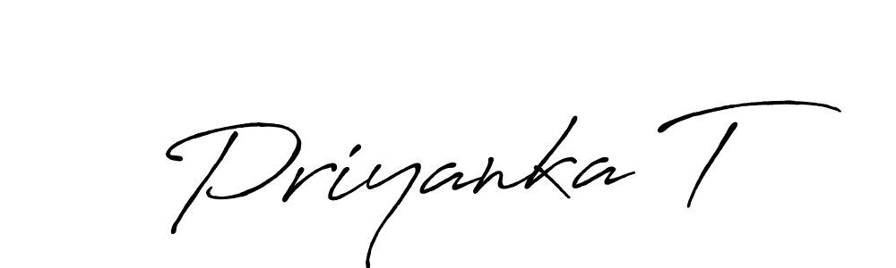 Design your own signature with our free online signature maker. With this signature software, you can create a handwritten (Antro_Vectra_Bolder) signature for name Priyanka T. Priyanka T signature style 7 images and pictures png