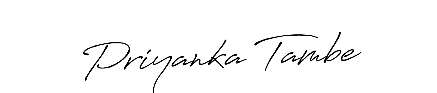 How to make Priyanka Tambe signature? Antro_Vectra_Bolder is a professional autograph style. Create handwritten signature for Priyanka Tambe name. Priyanka Tambe signature style 7 images and pictures png