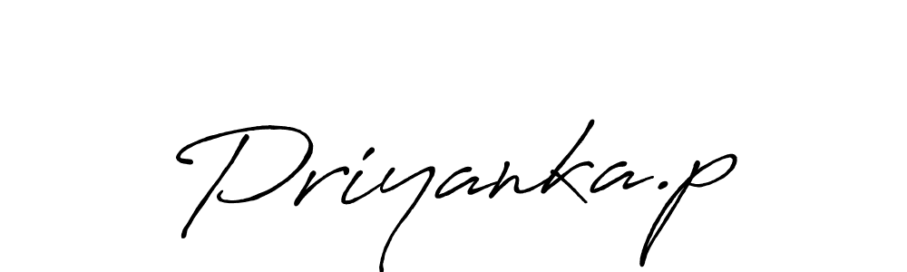 Design your own signature with our free online signature maker. With this signature software, you can create a handwritten (Antro_Vectra_Bolder) signature for name Priyanka.p. Priyanka.p signature style 7 images and pictures png