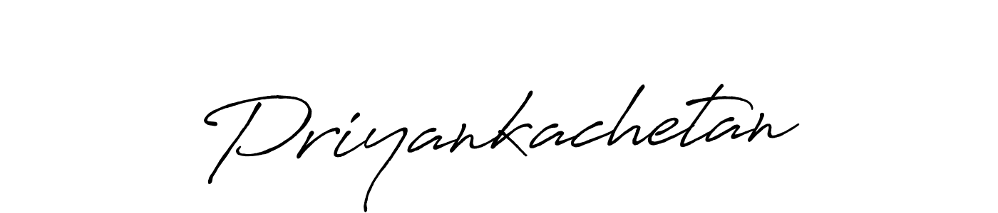 Make a beautiful signature design for name Priyankachetan. With this signature (Antro_Vectra_Bolder) style, you can create a handwritten signature for free. Priyankachetan signature style 7 images and pictures png