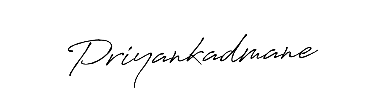 Make a beautiful signature design for name Priyankadmane. With this signature (Antro_Vectra_Bolder) style, you can create a handwritten signature for free. Priyankadmane signature style 7 images and pictures png